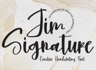 Jim Signature Script Font