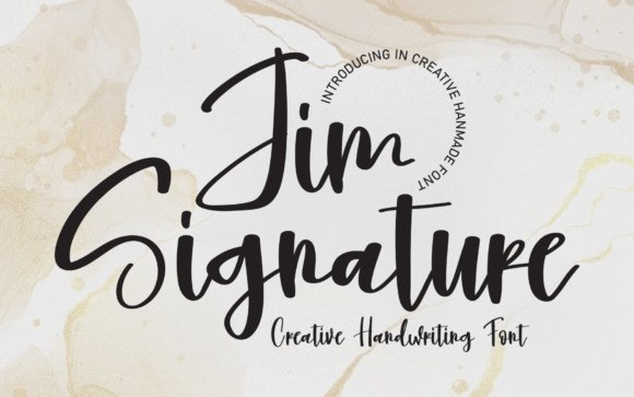 Jim Signature Script Font