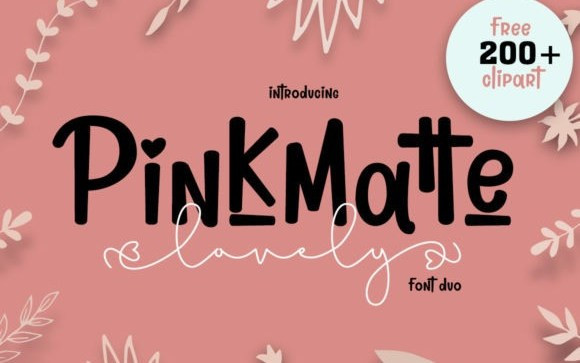 Lovely Pinkmatte Font Duo