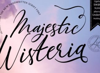 Majestic Wisteria Calligraphy Font