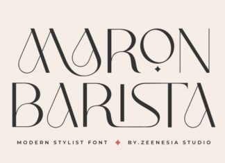Maron Barista Sans Serif Font