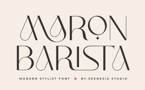 Maron Barista Sans Serif Font