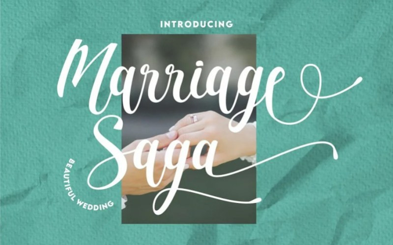 Marriage Saga Calligraphy Font
