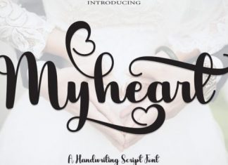 Myheart Calligraphy Typeface