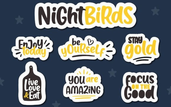 Night Birds Display Font