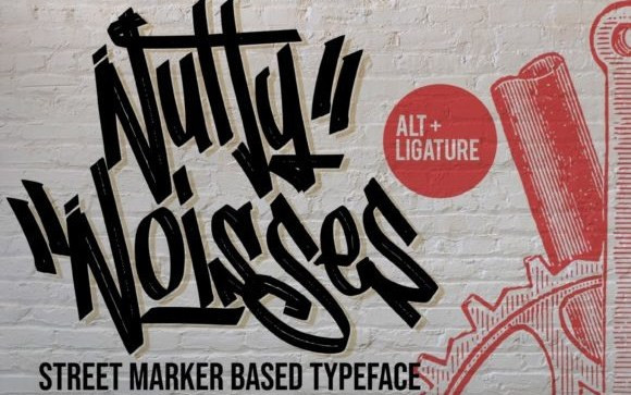 Nutty Noisses Brush Font