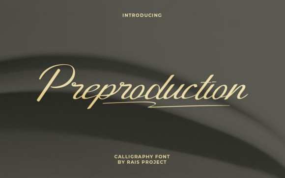 Preproduction Script , Handwritten Font