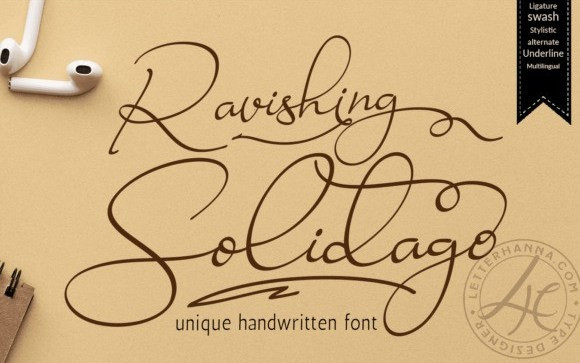 Ravishing Solidago Script Font