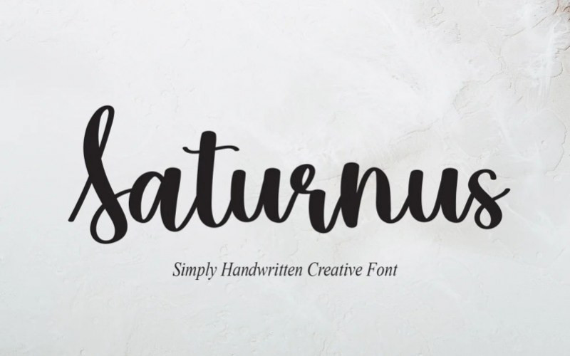 Saturnus Handwritten Font