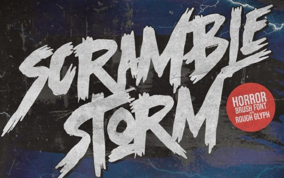 Scramble Storm Brush Font