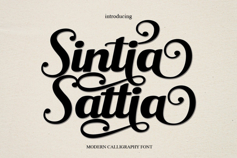 Sintia Sattia Calligraphy Font