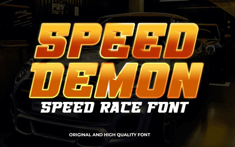 SPEED DEMON Display Font