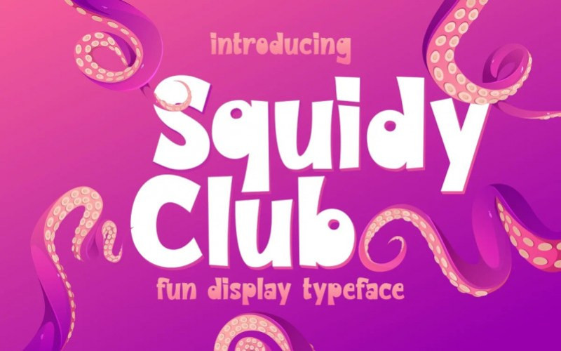 Squidy Club Display Font