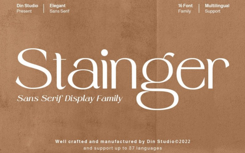 Stainger Sans Serif Font