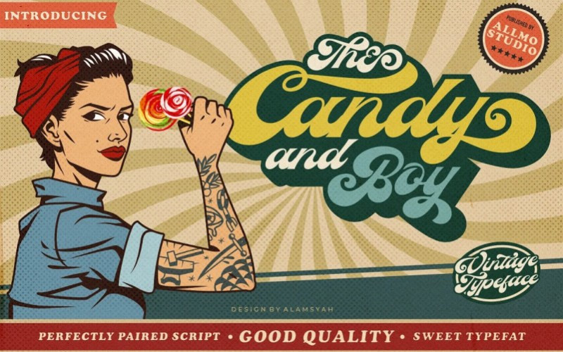 The Candy and Boy Script Font