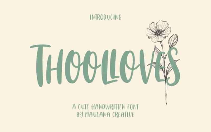 Thoolloves Display Font