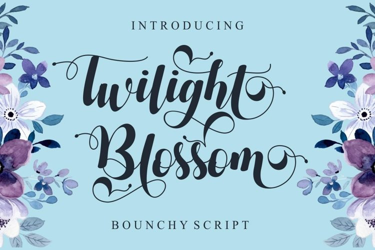 Twilight Blossom Calligraphy Font