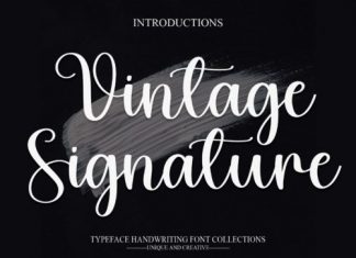 Vintage Signature Script Font