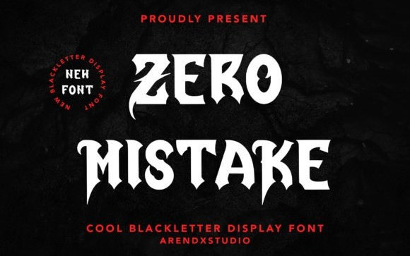 Zero Mistake Display Font