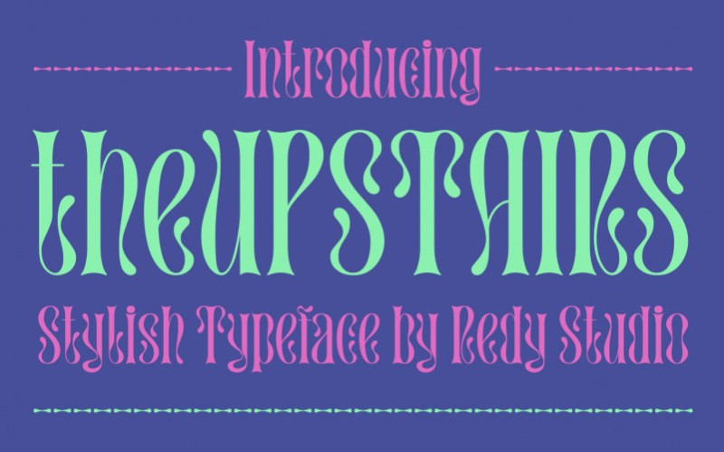 The Upstairs Display Font