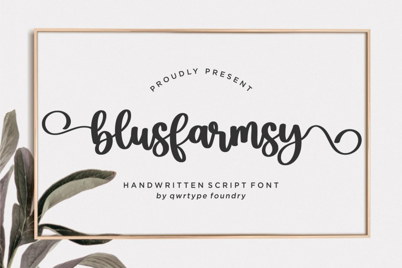 Blusfarmsy Calligraphy Font