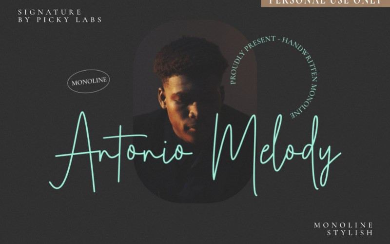 Antonio Medody Handwritten Font