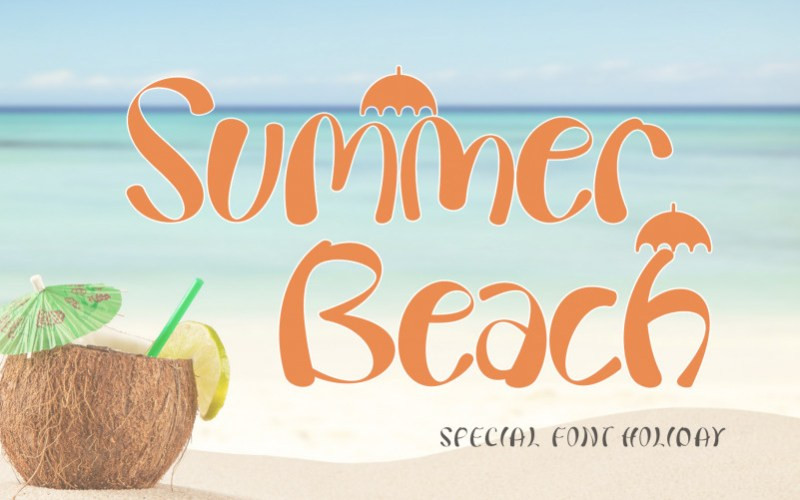 Summer Beach Display Font