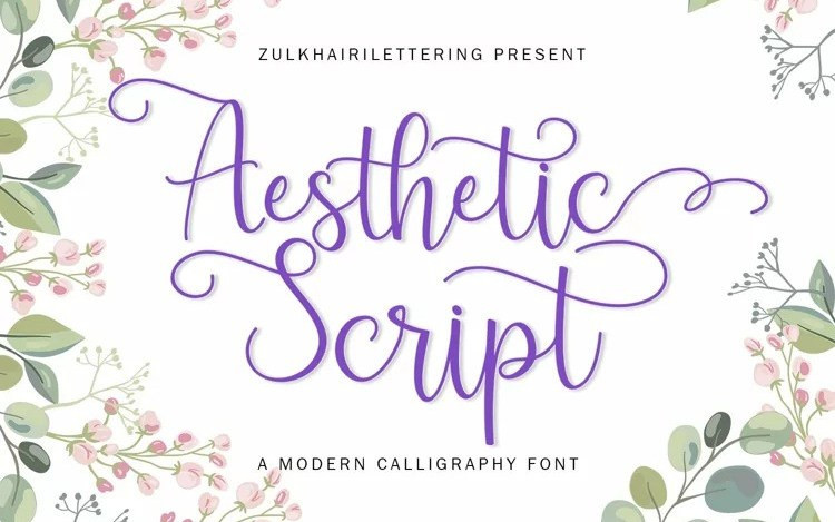 Aesthetic Calligraphy Font