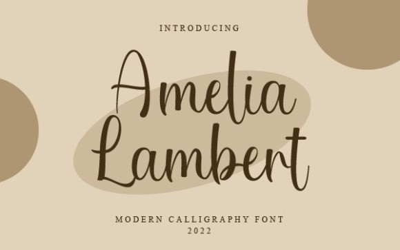 Amelia Lambert Script Font