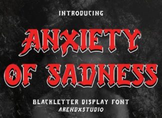Anxiety Of Sadness Display Font