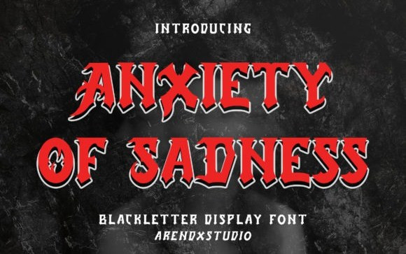Anxiety Of Sadness Display Font
