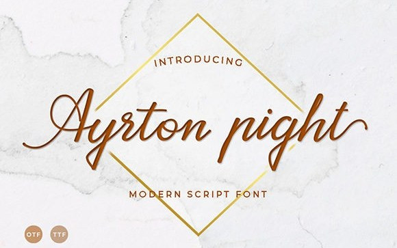 Ayrton Pight Calligraphy Font