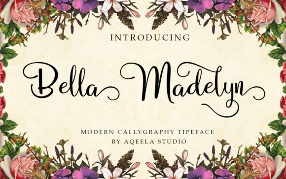 Bella Madelyn Calligraphy Font