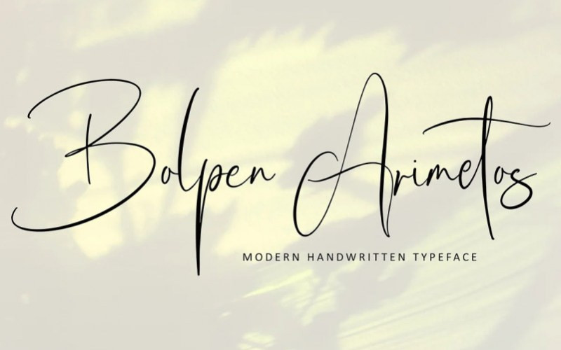 Bolpen Amiretos Handwritten Font