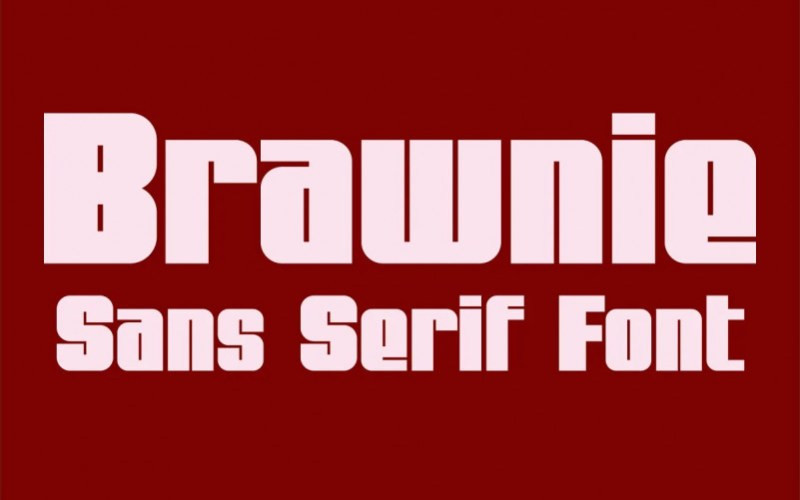 Brawnie Sans Serif Font
