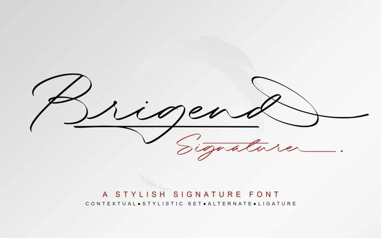 Brigend Signature Script Font