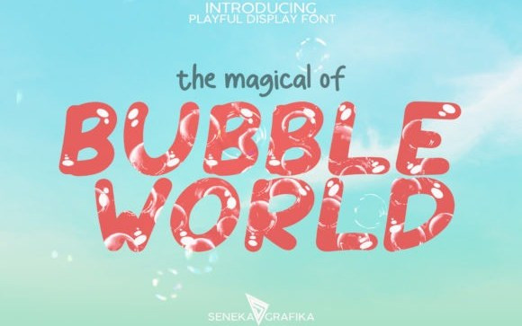 Bubble World Display Font