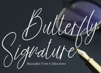 Butterfly Signature Script Font
