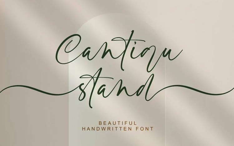 Cantiqu Stand Script Font