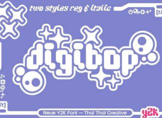 DigiBop Y2K Display Font