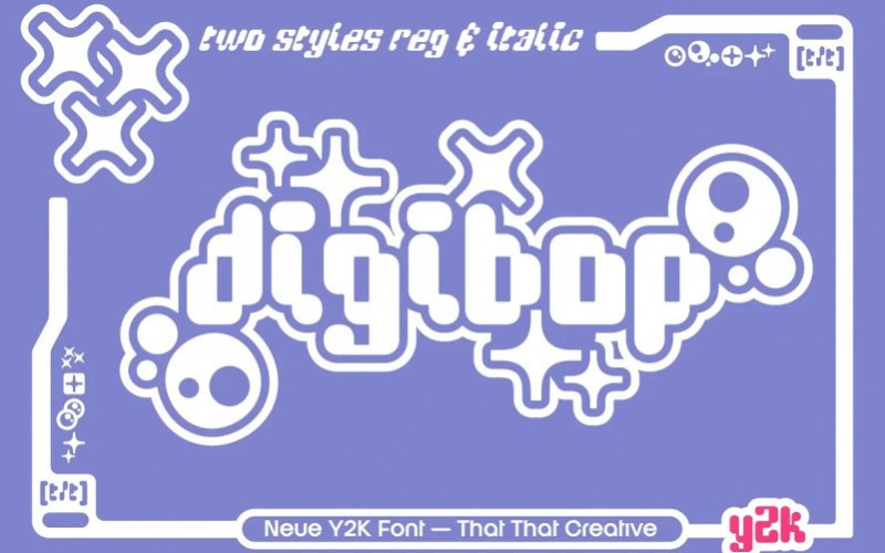 DigiBop Y2K Display Font