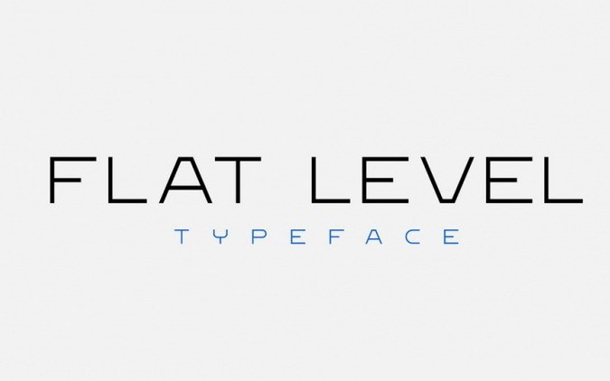 Flat Level Sans Serif Font