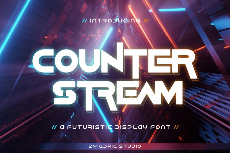 Counter Stream Display Font