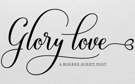 Glory Love Calligraphy Font