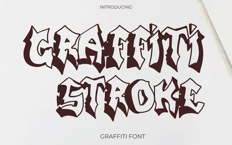 Graffiti Stroke Display Font