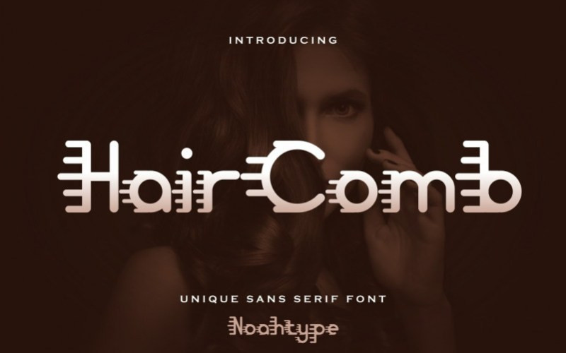 Hair Comb Display Font