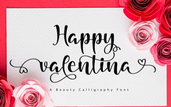 Happy Valentina Calligraphy Font