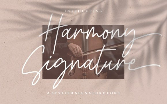 Harmony Signature Script Font