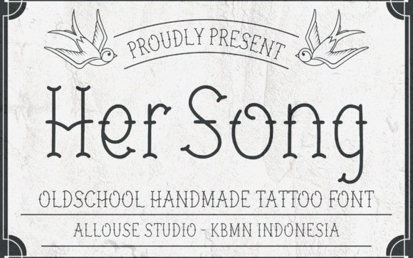 Her Song Display Font