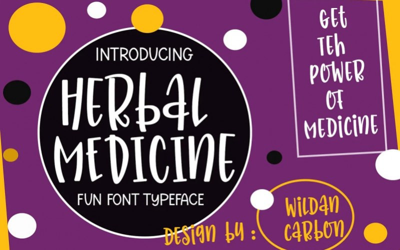 Herbal Medicine Display Font